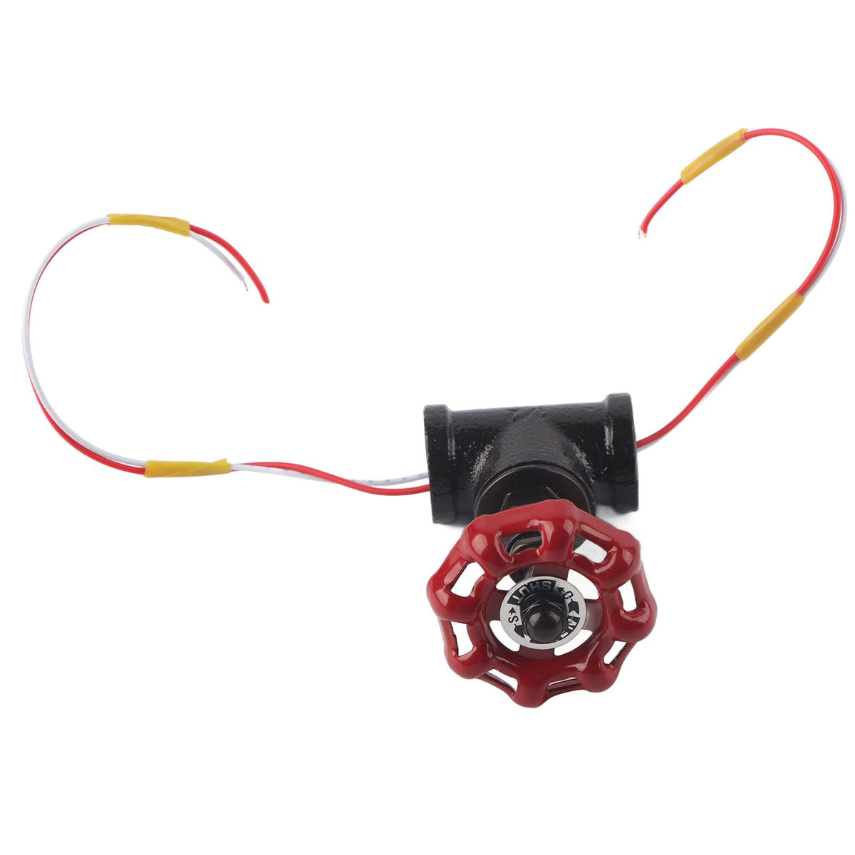 G1/2 Steampunk Style Tee Valve Light Switch with Wires for Industrial Robot Table Lamp Fixture 12V 120V