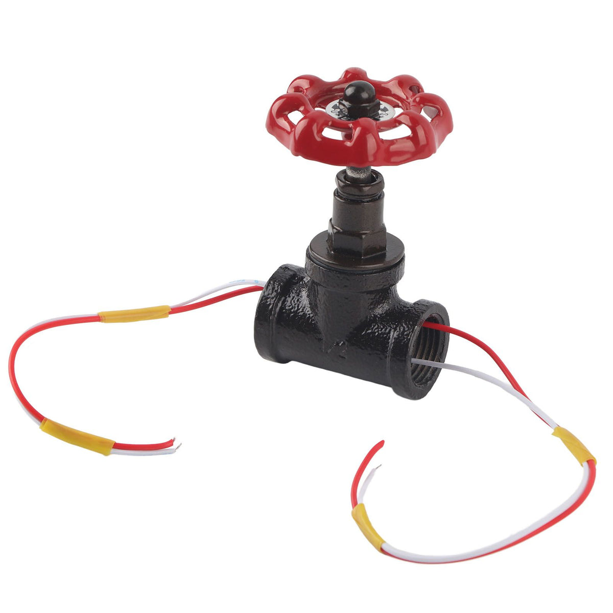 G1/2 Steampunk Style Tee Valve Light Switch with Wires for Industrial Robot Table Lamp Fixture 12V 120V