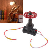 G1/2 Steampunk Style Tee Valve Light Switch with Wires for Industrial Robot Table Lamp Fixture 12V 120V