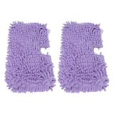 2PCS Mop Replacement Pads Soft Microfiber Mop Cloth Accessory Fit for Shark S3601 S3501 Purple - Low Angle
