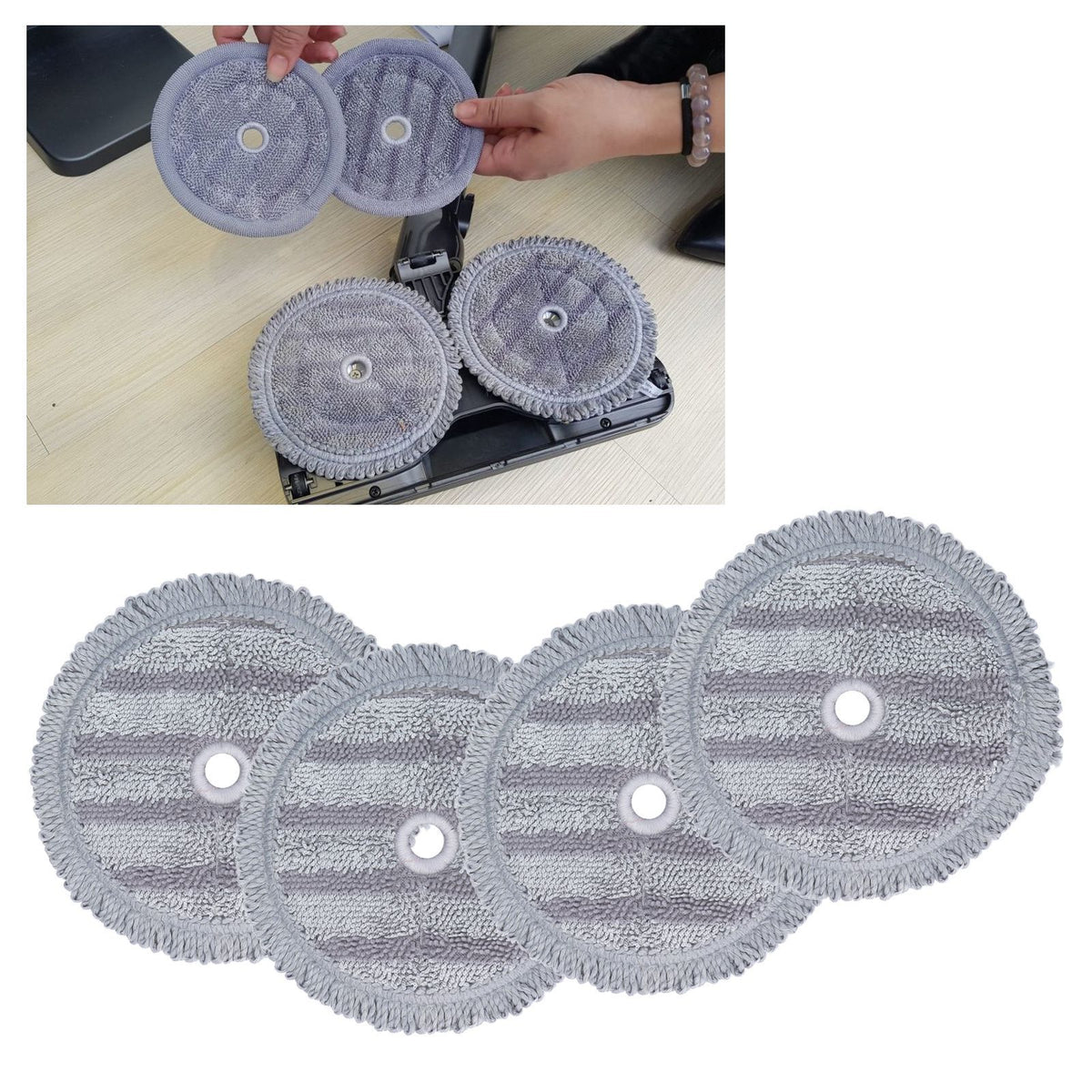 4PCS Fiber Mopping Pads High Strength Mop Cleaning Cloth Replacement Accessory Fit for LG Mops