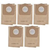 5Pcs Vacuum Cleaner Dust Bag Vacuum Cleaner Accessory Fit for Karcher 6.959‑130.0 WD3200 WD3300 WD3500