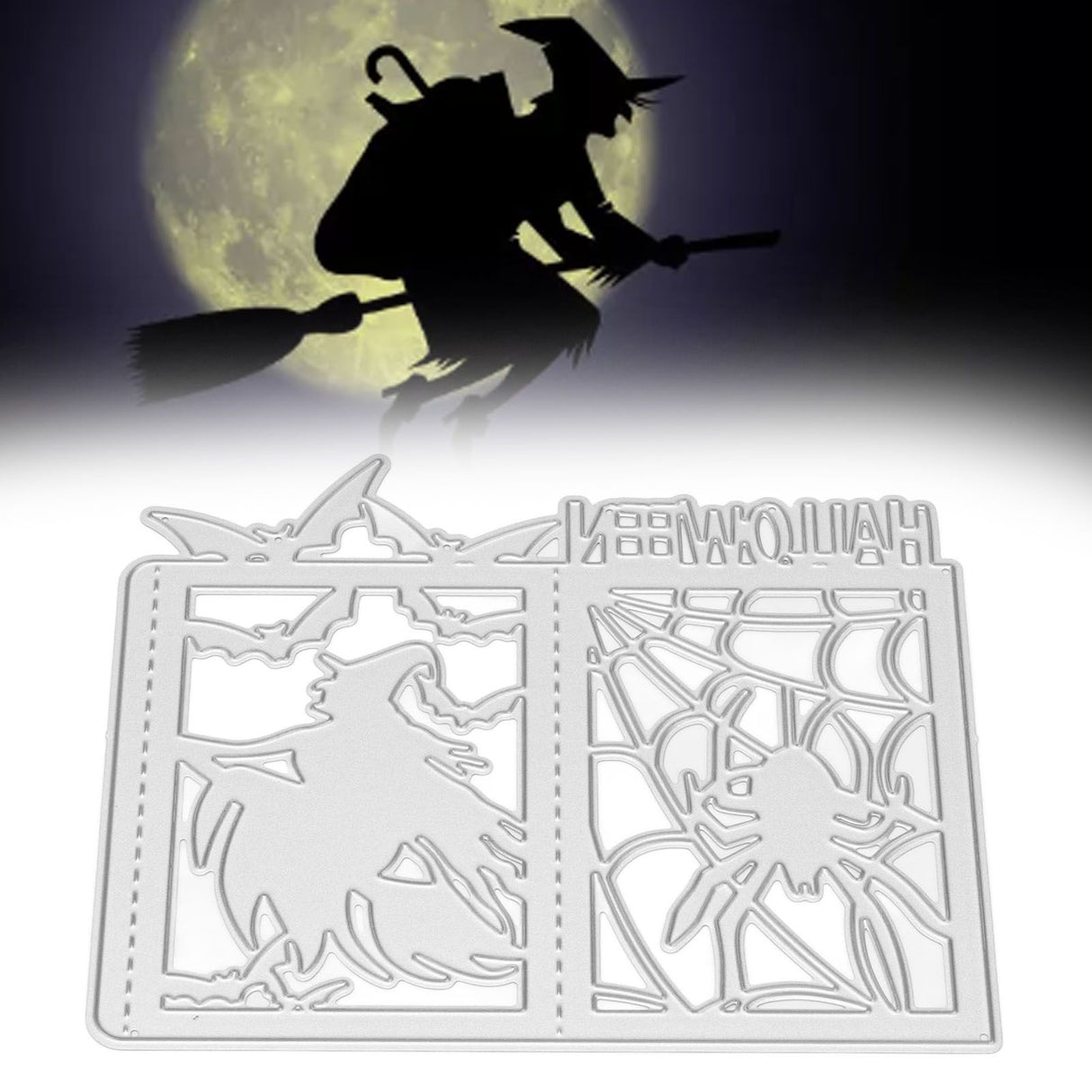 DIY Embossing Cutting Die Halloween Witch Lantern Pattern Cutting Mold for Scrapbook Paper Crafts Invitation