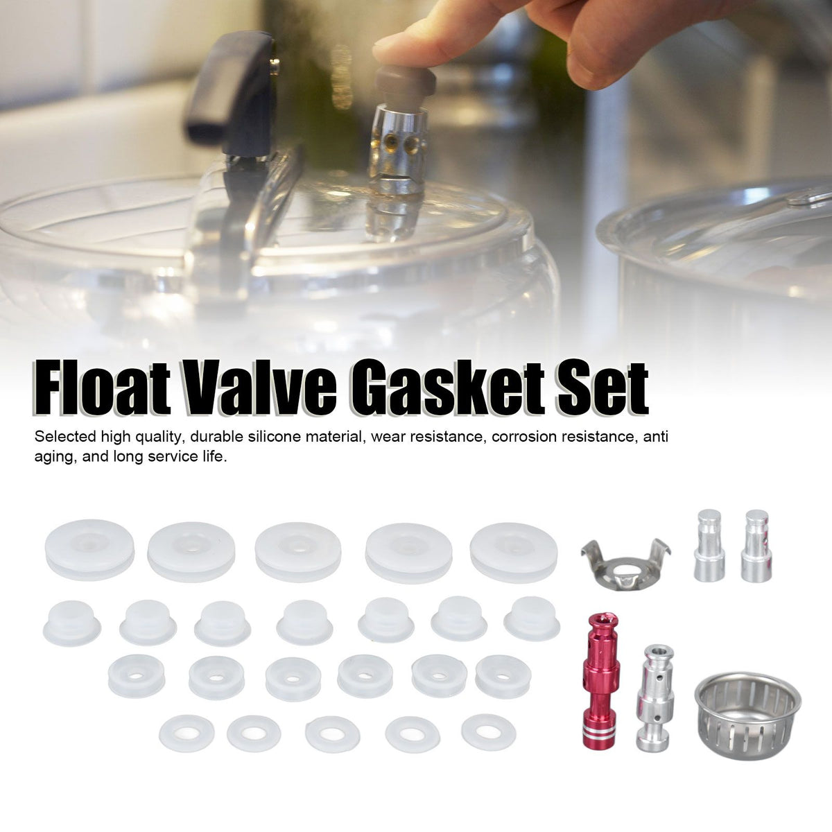 Electric Pressure Cooker Accessory Set Universal Float Valve Gasket Anti Blocking Bracket Replacement