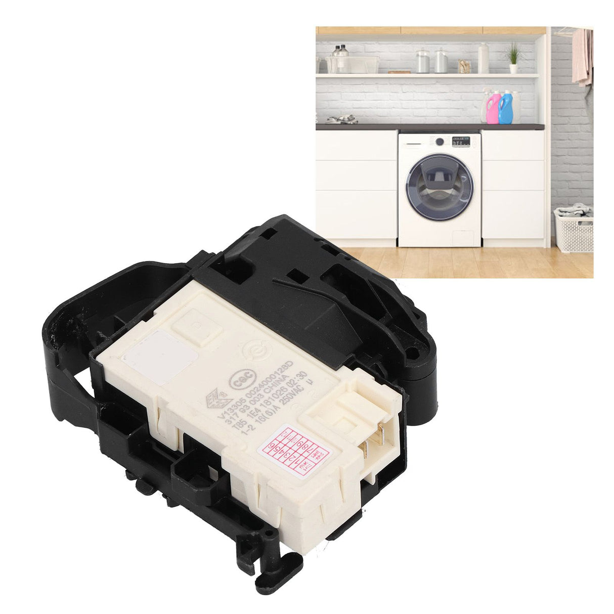 Electric Door Lock Assembly 00128D 250V Fit for Sanyo DGF6031W DGF60311BCG Drum Washing Machine
