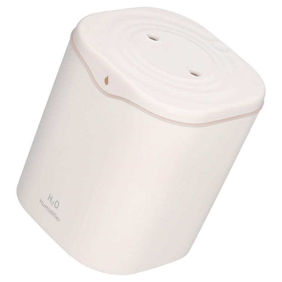 Double Spray Air Humidifier 2L Mini Silent Aroma Diffuser USB Powered for Home Bedroom Office White