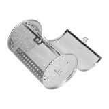 360 Degree Rotatable Fryer Basket Stainless Steel Baking Tool for Kitchen Electric Oven 12x12x18cm - Top-Down View