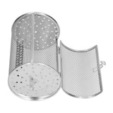360 Degree Rotatable Fryer Basket Stainless Steel Baking Tool for Kitchen Electric Oven 12x12x18cm - 45-Degree Angle