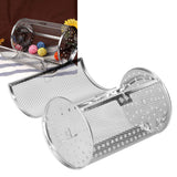 360 Degree Rotatable Fryer Basket Stainless Steel Baking Tool for Kitchen Electric Oven 12x12x18cm - Extra Image