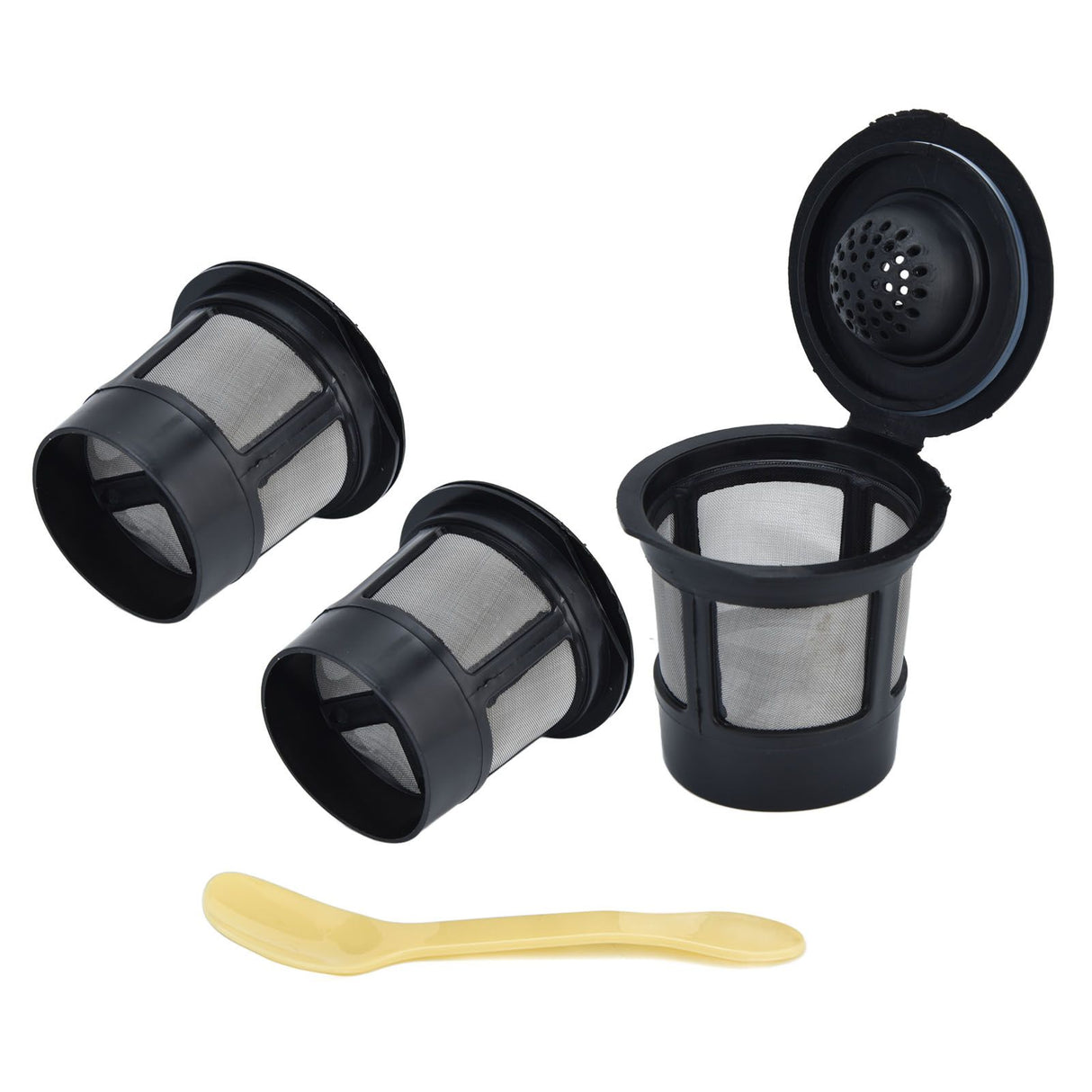 Coffee Filter Cup with Spoon Capsule Shell Coffee Capsules Cup Fit for Coffee Machine