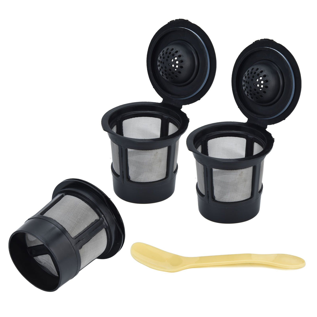 Coffee Filter Cup with Spoon Capsule Shell Coffee Capsules Cup Fit for Coffee Machine