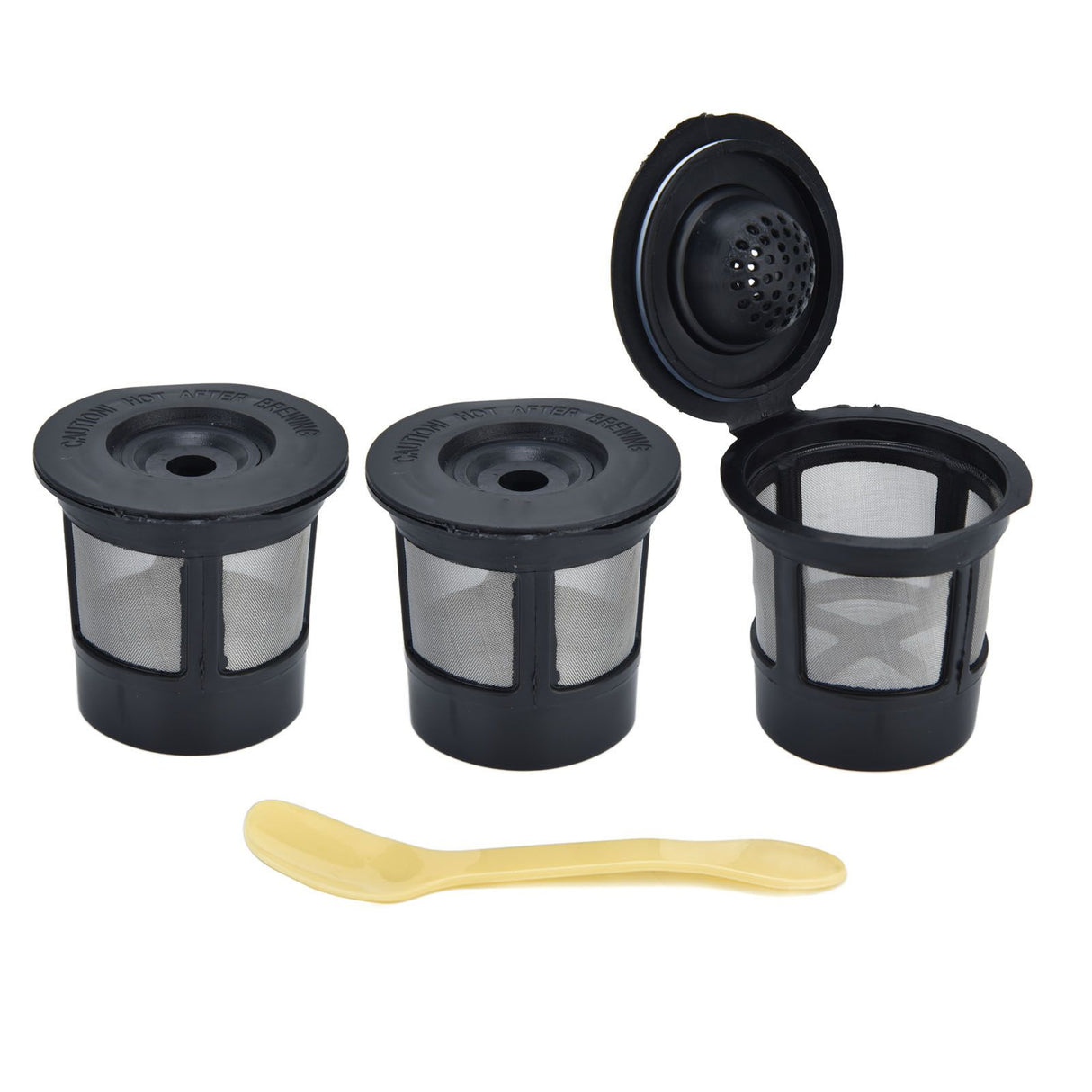 Coffee Filter Cup with Spoon Capsule Shell Coffee Capsules Cup Fit for Coffee Machine