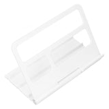 Tablet Stand Portable Multi Angle Adjustable Desktop Tablet Holder for IOS for Huawei TabletWhite - Side View