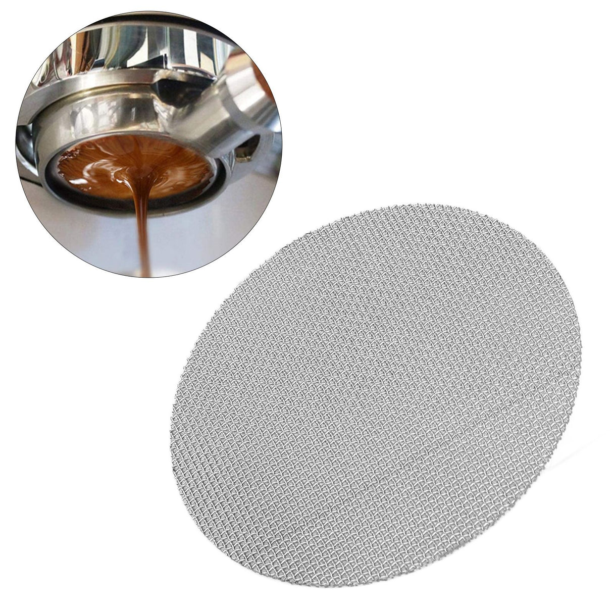 Coffee Puck Screen 316 Stainless Steel Portafilter Filter Screen Accessory 50μm Filter Fineness51mm / 2.0in