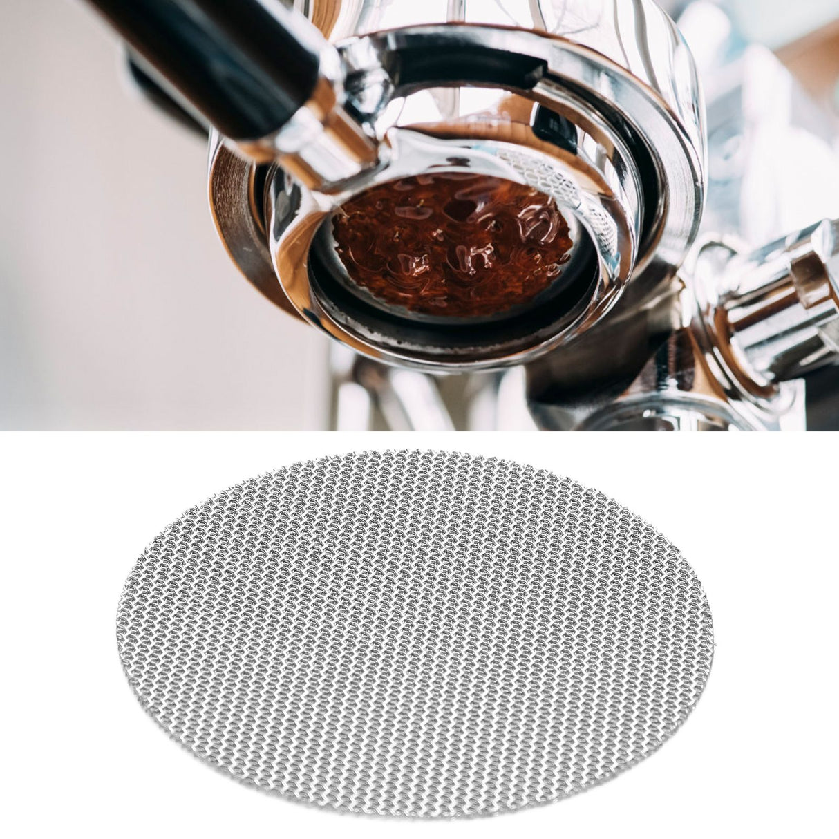 Coffee Portafilter Puck Screen Reusable 100μm Filter Fineness Backwash Filter Screen Accessory58.5mm / 2.3in