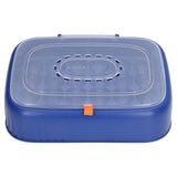 24 Eggs Containers ABS Egg Tray Storage Box Refrigerator Organizer Bins with Breathable VentsDark Blue