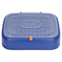 24 Eggs Containers ABS Egg Tray Storage Box Refrigerator Organizer Bins with Breathable VentsDark Blue