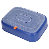 24 Eggs Containers ABS Egg Tray Storage Box Refrigerator Organizer Bins with Breathable VentsDark Blue - Front View