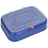 24 Eggs Containers ABS Egg Tray Storage Box Refrigerator Organizer Bins with Breathable VentsDark Blue