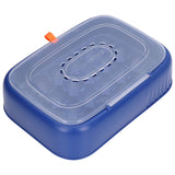 24 Eggs Containers ABS Egg Tray Storage Box Refrigerator Organizer Bins with Breathable VentsDark Blue
