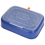 24 Eggs Containers ABS Egg Tray Storage Box Refrigerator Organizer Bins with Breathable VentsDark Blue