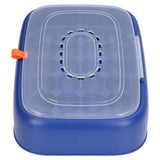 24 Eggs Containers ABS Egg Tray Storage Box Refrigerator Organizer Bins with Breathable VentsDark Blue - Rear View