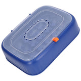 24 Eggs Containers ABS Egg Tray Storage Box Refrigerator Organizer Bins with Breathable VentsDark Blue