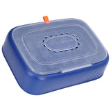 24 Eggs Containers ABS Egg Tray Storage Box Refrigerator Organizer Bins with Breathable VentsDark Blue - Extra Image