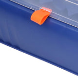 24 Eggs Containers ABS Egg Tray Storage Box Refrigerator Organizer Bins with Breathable VentsDark Blue - Extra Image