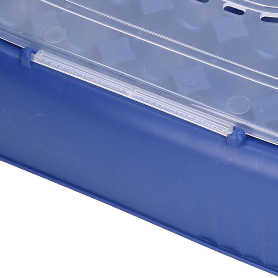 24 Eggs Containers ABS Egg Tray Storage Box Refrigerator Organizer Bins with Breathable VentsDark Blue