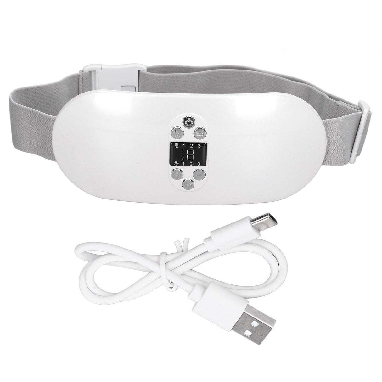 Electric Waist Belt Device EMS Menstrual Heating Pad Portable Cordless Heating Pad for Abdomen Shaping Slimming