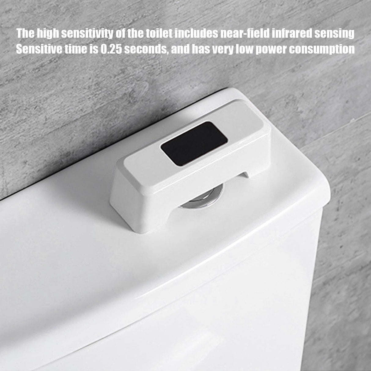 Automatic Touchless Toilet Flusher External Infrared 0.25S Induction Smart Toilet Flushing SensorWhite