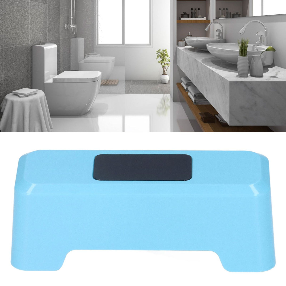Automatic Touchless Toilet Flusher External Infrared 0.25S Induction Smart Toilet Flushing SensorBlue