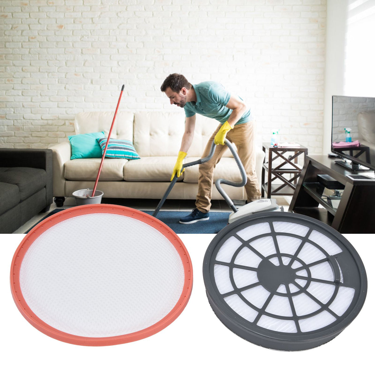 2PCS Pre Post Motor Dust Filter Kit Vacuum Cleaner Dust Filter for VAX 95 Vacuum Cleaner