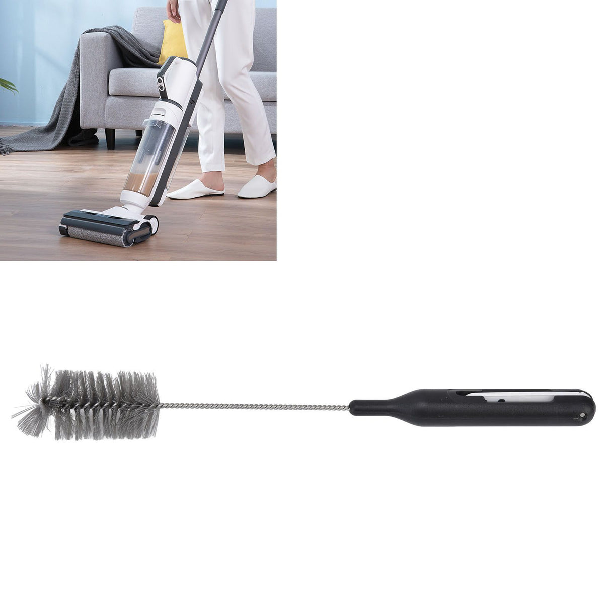 Long Bottle Cleaning Brush Household Water Bottle Brush Water Tank Cleaning Brush for Tineco
