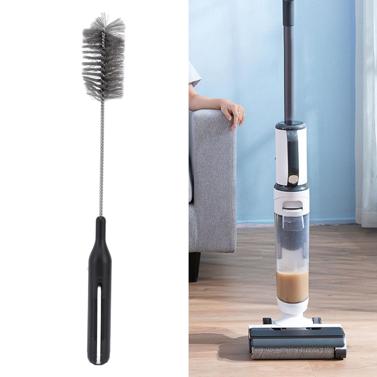 Long Bottle Cleaning Brush Household Water Bottle Brush Water Tank Cleaning Brush for Tineco