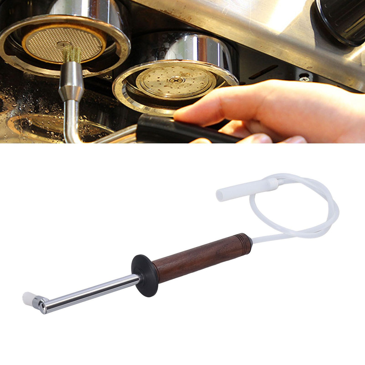 High Pressure Steam Coffee Machine Cleaning Brush Tool Detachable Fast Heat Dissipation for Kitchen Bar