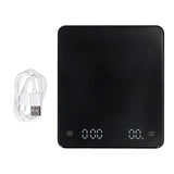 Electronic Coffee Scale LCD Display Switchable G OZ Ml 3kg USB Charging Multifunction High Accuracy Electronic Scale
