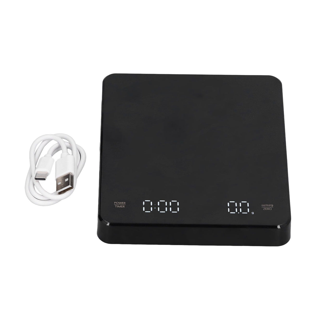 Electronic Coffee Scale LCD Display Switchable G OZ Ml 3kg USB Charging Multifunction High Accuracy Electronic Scale