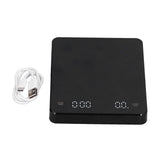 Electronic Coffee Scale LCD Display Switchable G OZ Ml 3kg USB Charging Multifunction High Accuracy Electronic Scale - Front View