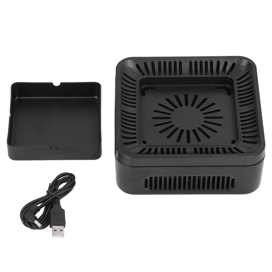 Smokeless Ashtray Gray Home Office Desktop USB Charging Large Air Volume Negative Ion Ashtray Purifier