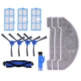 Robotic Vacuum Cleaner Kit with Side Brush Rag Filter Main Brush for Proscenic 850T Clean Suits