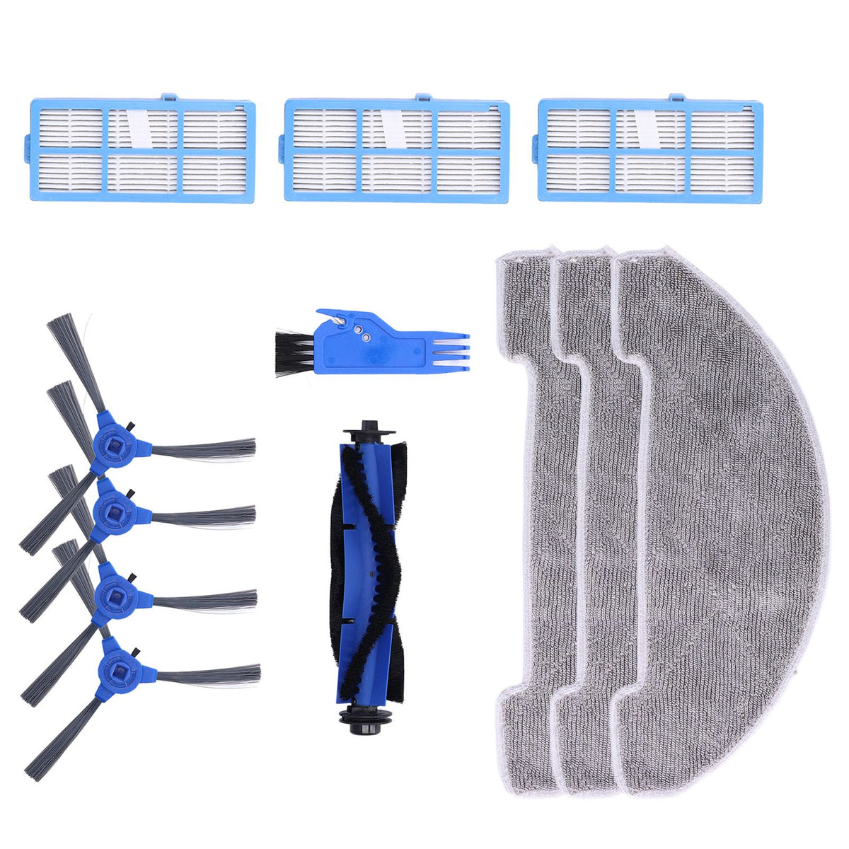 Robotic Vacuum Cleaner Kit with Side Brush Rag Filter Main Brush for Proscenic 850T Clean Suits