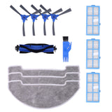 Robotic Vacuum Cleaner Kit with Side Brush Rag Filter Main Brush for Proscenic 850T Clean Suits - Top-Down View