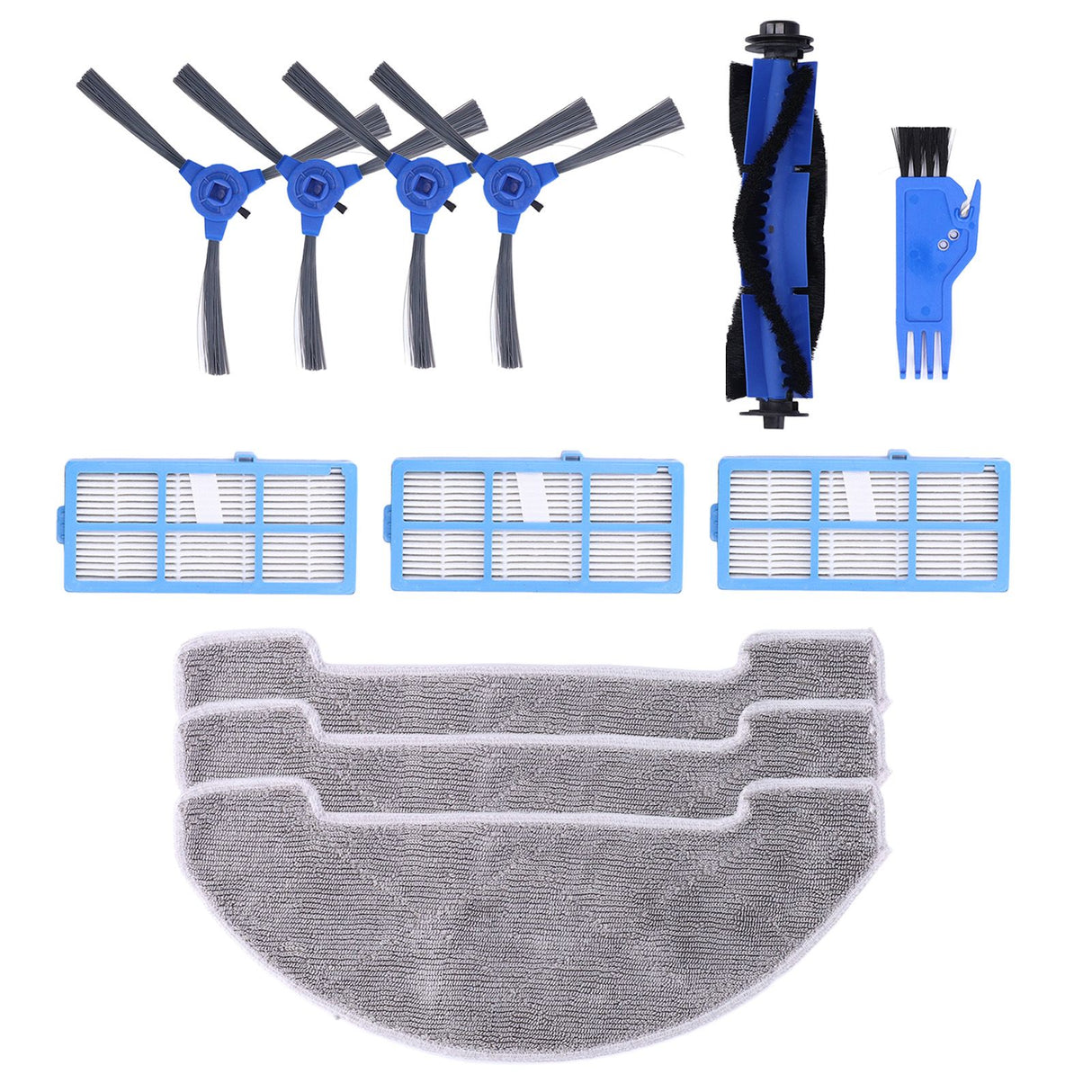 Robotic Vacuum Cleaner Kit with Side Brush Rag Filter Main Brush for Proscenic 850T Clean Suits