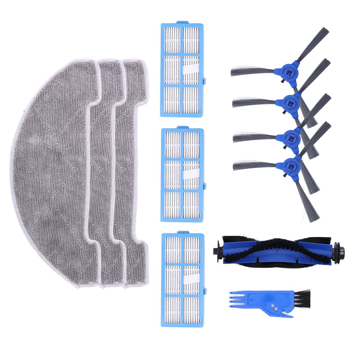 Robotic Vacuum Cleaner Kit with Side Brush Rag Filter Main Brush for Proscenic 850T Clean Suits