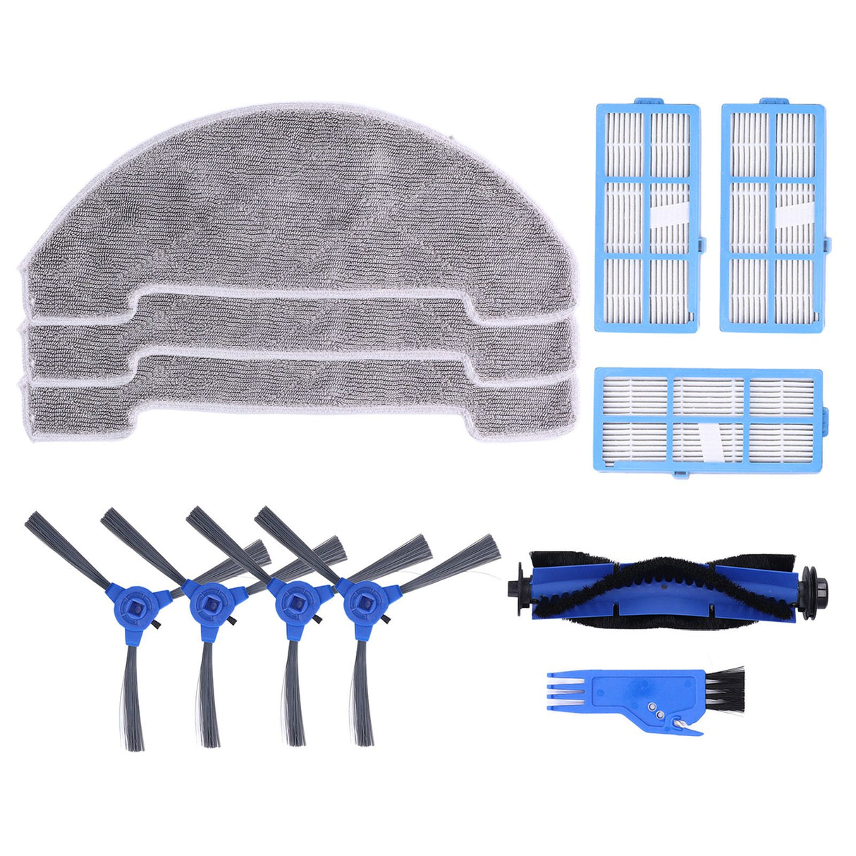Robotic Vacuum Cleaner Kit with Side Brush Rag Filter Main Brush for Proscenic 850T Clean Suits