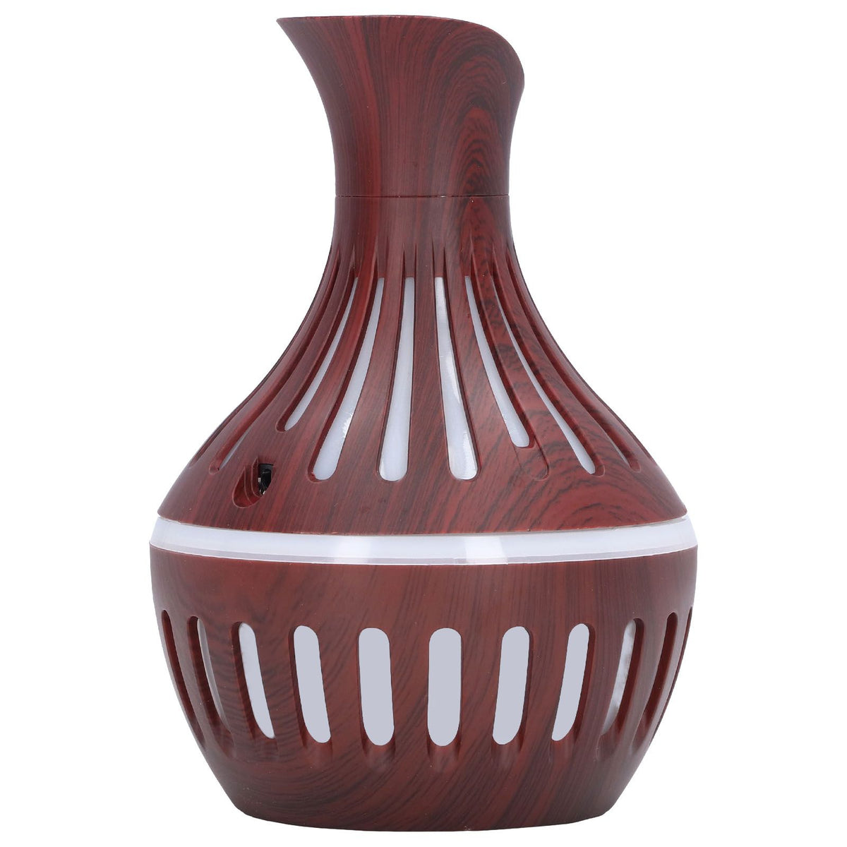 Wood Grain Humidifier USB Small Vase Night Light Mute Humidification Aromatherapy Machine 300ml