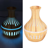 300ml Humidifier USB Powered Wood Grain Aromatherapy Diffuser with 7 Colors LED Light 5V 1A