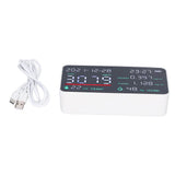 Air Quality Monitor Semiconductor USB Charging Indoor Temperature Humidity Carbon Dioxide DetectorWhite - Front View